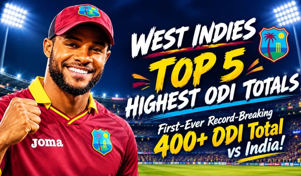 West Indies Top 5 Highest ODI Totals: First-Ever 400+ Score vs India!