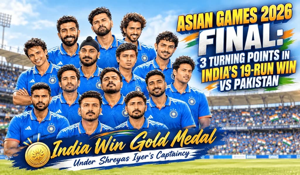 Asian Games 2026 Final: 3 Game-Changing Moments in India’s 19-Run Win vs Pakistan